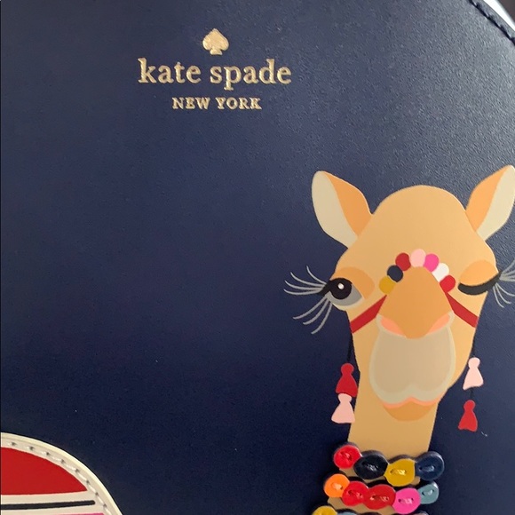 🆕Kate Spade Spice Camel Blue Sammi Backpack Bag - Picture 6 of 8